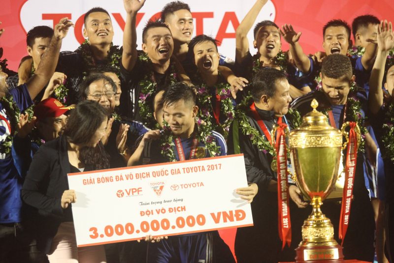 Quảng Nam vô địch năm 2017 trên sân Tam Kỳ