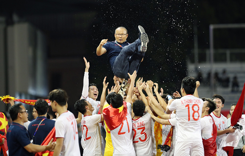 Hình ảnh thầy trò huấn luyện viên Park Hang Seo - Đội tuyển quốc gia U23 Việt Nam - 2017.