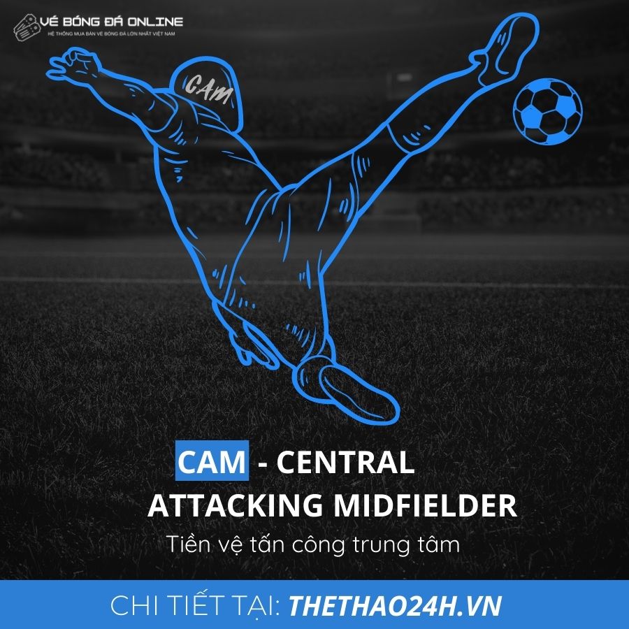 CAM có nghĩa là tiền vệ tấn công trung tâm (Central Attacking Midfielder).